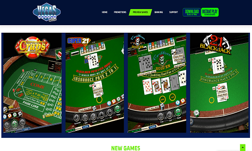 Casino games at Vegas Casino Online
