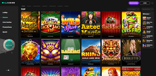 Wild Coins Casino Best Game Selection