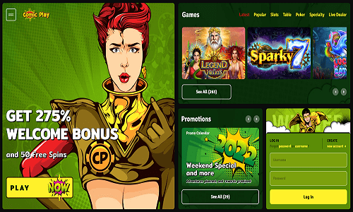 Play at the best Comic Play Casino