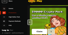 enjoy the comic play casino crypto pack bonus