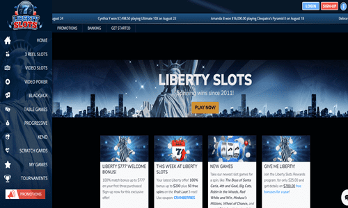 play liberty slots 777 welcome bonus online