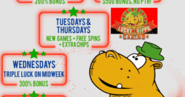 enjoy triple luck midweek bonus at lucky hippo casino