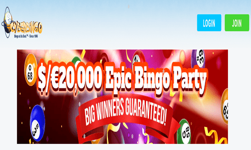 join cyberbingo casino epic bingo party and win usd 20,000