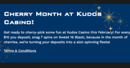 enjoy cherry month promotion at kudos casino