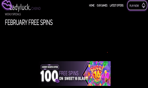 enjoy the february free spins promotion at ladyluck casino